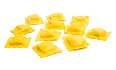square ravioli isolated