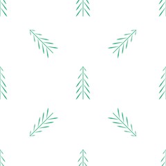 Christmas tree seamless pattern. Fashion graphic background design. Modern stylish abstract texture. Colorful template for prints, textiles, wrapping, wallpaper, holiday season. Vector illustration.