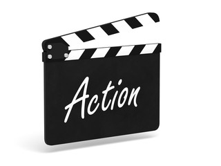 Naklejka premium Clap cinéma action