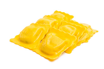 square ravioli isolated