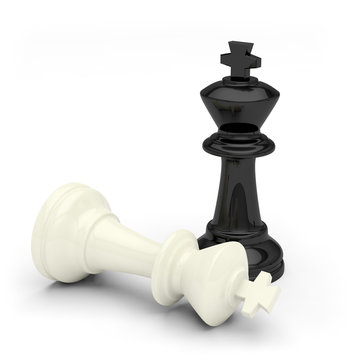 jeu d'échecs roi noir blanc victoire défaite