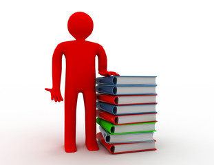 education concept.people book 3d rendered illustration