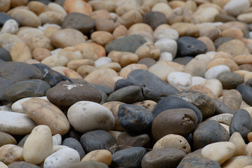 Gravel background with many colors, shapes and sizes.