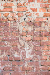 Old red brick wall texture grunge background. may use to interior design
