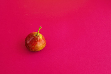 Rape pear on bright pink background