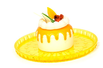 Festive homemade cake, sweet pastry, covered with icing