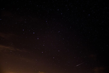 étoile filante et constelation