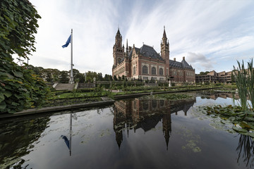 THE HAGUE, 30 August 2018 - Sunny day in the garden of the Peace Palace, seat of the International...