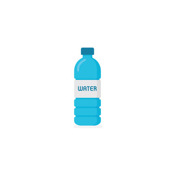 Mineral water bottle. Bottle Of Water in Flat Style