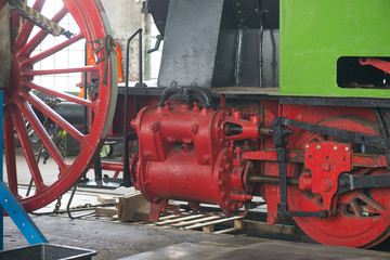 part of the railway abandoned steam locomotive depot rusty old remnants