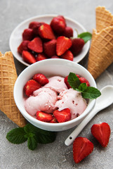 Strawberry ice cream