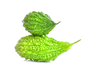Bitter gourd on white background