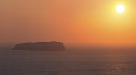 Sunset on Santorini islands, Grees