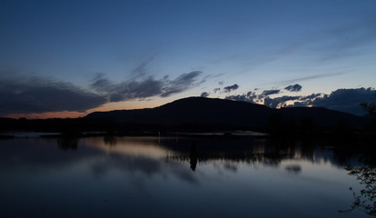 Tramonto sulle torbiere di Iseo