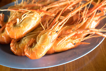 Grilled shrimp is a very delicious seafood