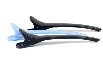 Fototapeta premium Women's plastic hair clip isolated on white