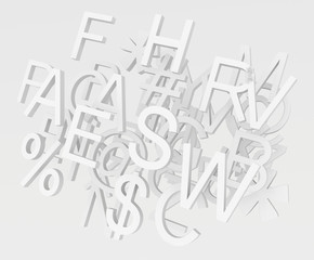 White Letters Mix