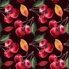 Printed kitchen splashbacks Watercolor fruits Hand painted watercolor seamless pattern berries and fruits