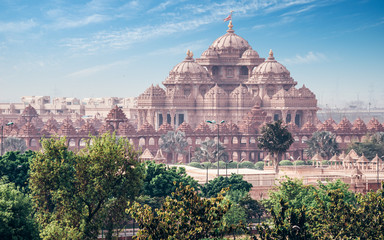 Akshardham Temple New Delhi - obrazy, fototapety, plakaty