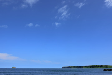 北海道　霧多布 琵琶瀬湾より東方を望む
