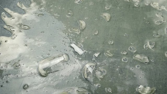 Glass Of Beer Smashes On Floor Slow Motion