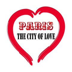 Paris the city of love card. Fashion graphic background design. Modern stylish flat abstract texture. Monochrome template for card, t shirt, prints, wrapping. Design element. Vector illustration