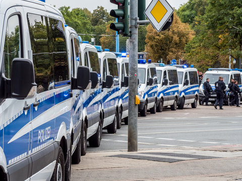Stra&szlig;enblockade der Polizei