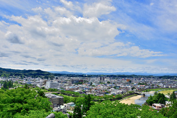 横手城より横手市内を望む
