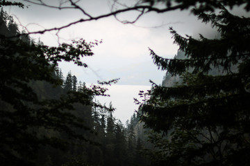 Attersee an einem verregneten Tag