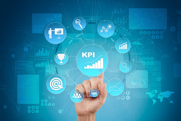 KPI. Key performance indicator. Business and technology concept.