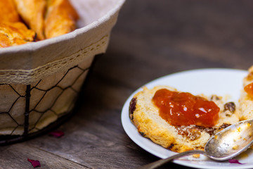 French and British Pastries for Morning Breakfast