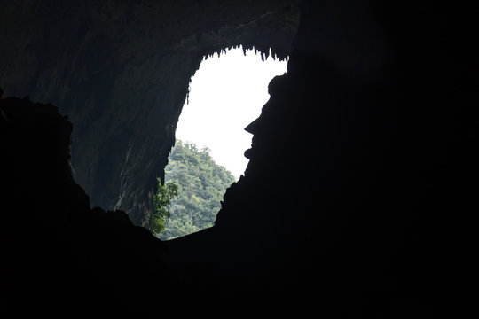 Silhoutte Formation Of Abraham Lincoln Profile At Deer Cave, Mulu