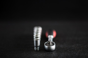 Ratchet Wrenches on a black background
