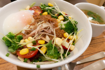 Taco rice served in Japan teahouse