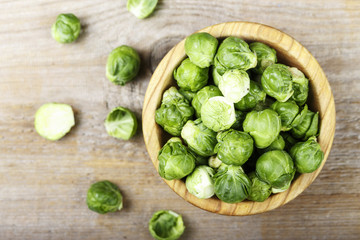 Brussels sprouts top view