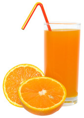 Orange juice isolated