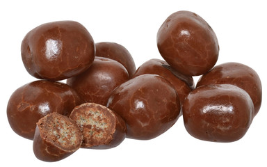 Chocolate balls isolated