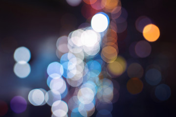 Vintage Color Bokeh Background. Defocused Abstract Soft Lights.