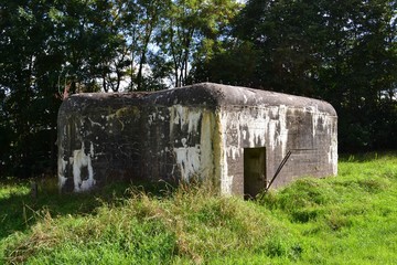 Pillbox-type world War 2 bunker in a field near Leuven, Belgium.