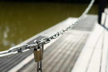 The chain is locked. The exit from the pier to the water is closed. Safety for life.