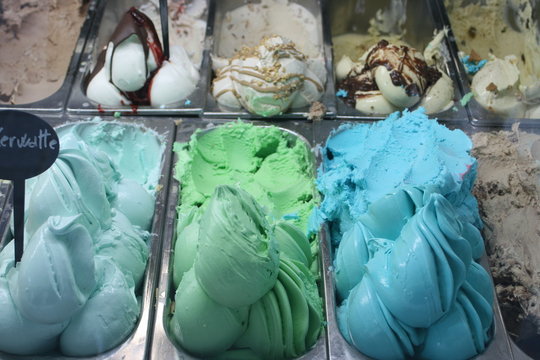 Eissorten, Eisdiele