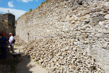 Reconstruction work on the castle