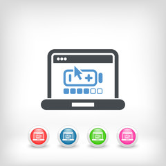 Pc battery level concept icon