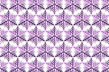 purple snowflakes stars texture on white background