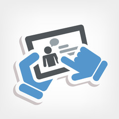 Chat touchscreen icon