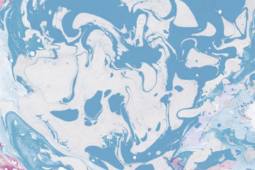 Fototapeta na wymiar Colorful marble ink paper textures on white background. Chaotic abstract organic design. 