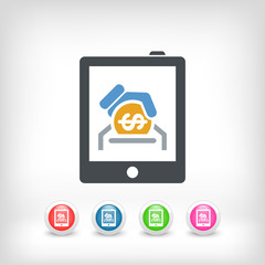 Money icon on touch device