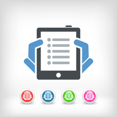 Tablet list icon