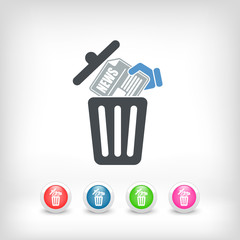 Trashing a news paper