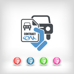 Car contract icon